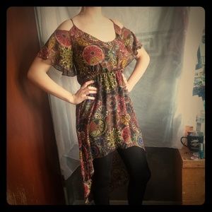 Off the shoulder high-low Dress